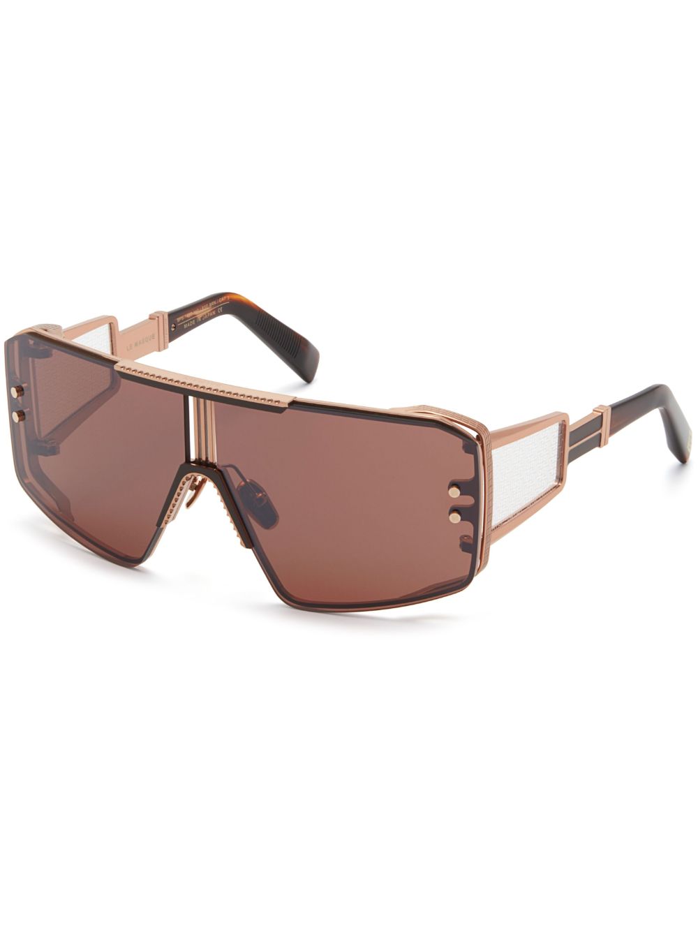 Balmain Eyewear Le Masque Sonnenbrille - Braun von Balmain Eyewear