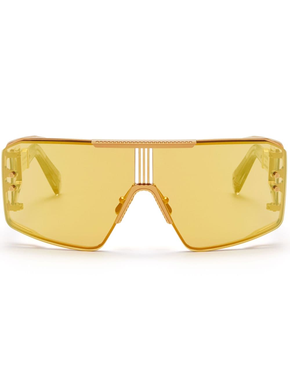 Balmain Eyewear Le Masque Sonnenbrille - Gelb von Balmain Eyewear