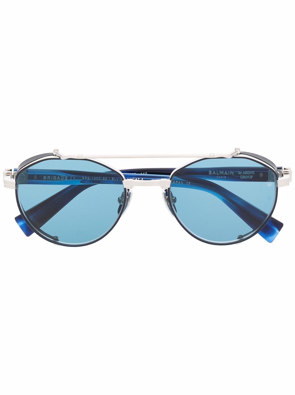 Balmain Eyewear Sonnenbrille mit rundem Gestell - Blau von Balmain Eyewear