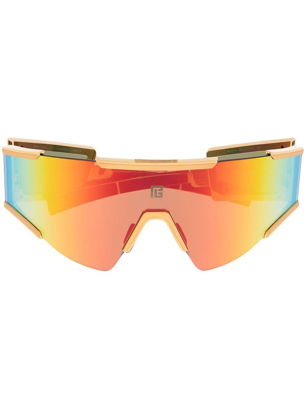 Balmain Eyewear Sonnenbrille mit Print - Gold von Balmain Eyewear