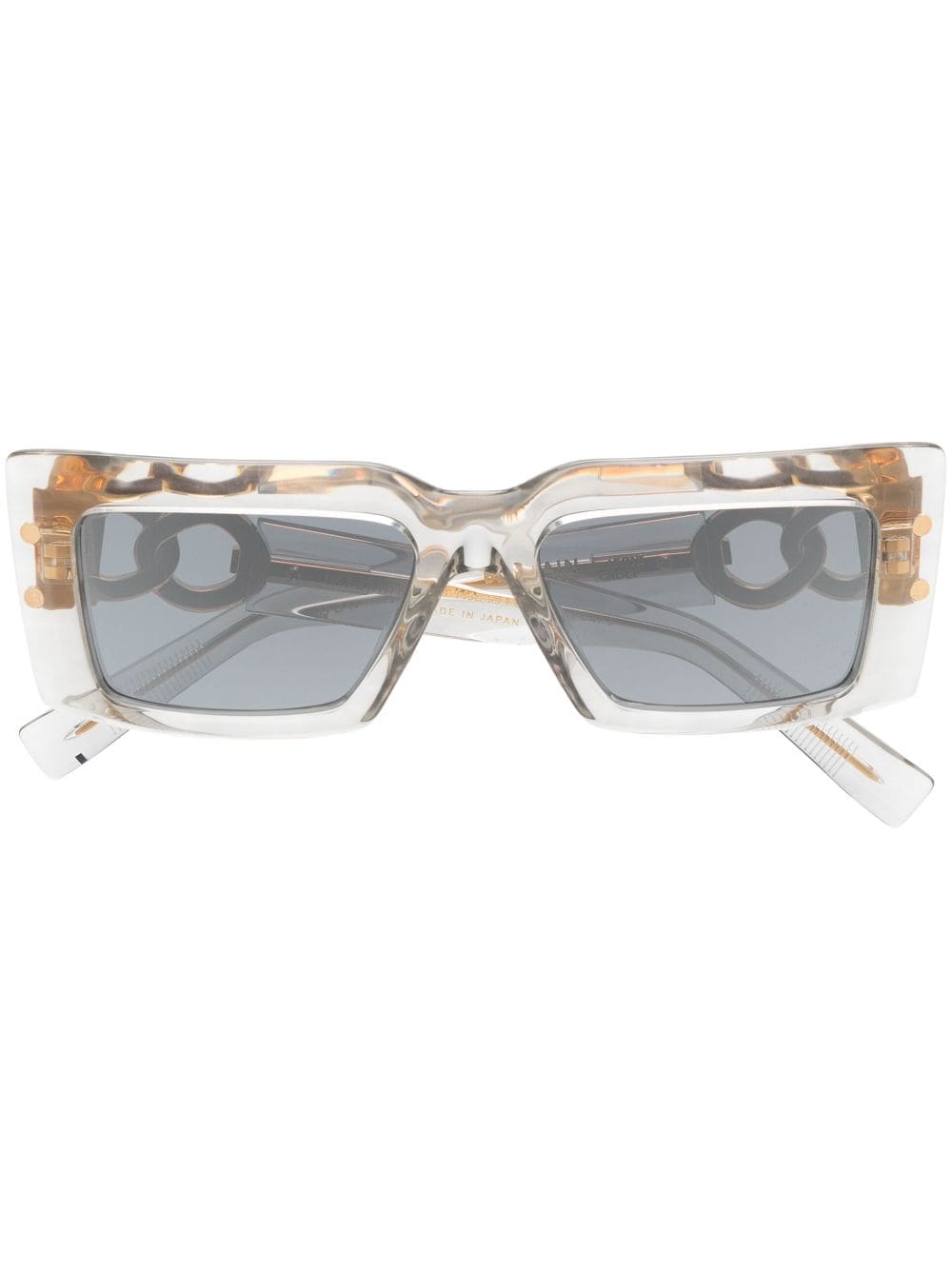 Balmain Eyewear Sonnenbrille mit eckigem Gestell - Grau von Balmain Eyewear