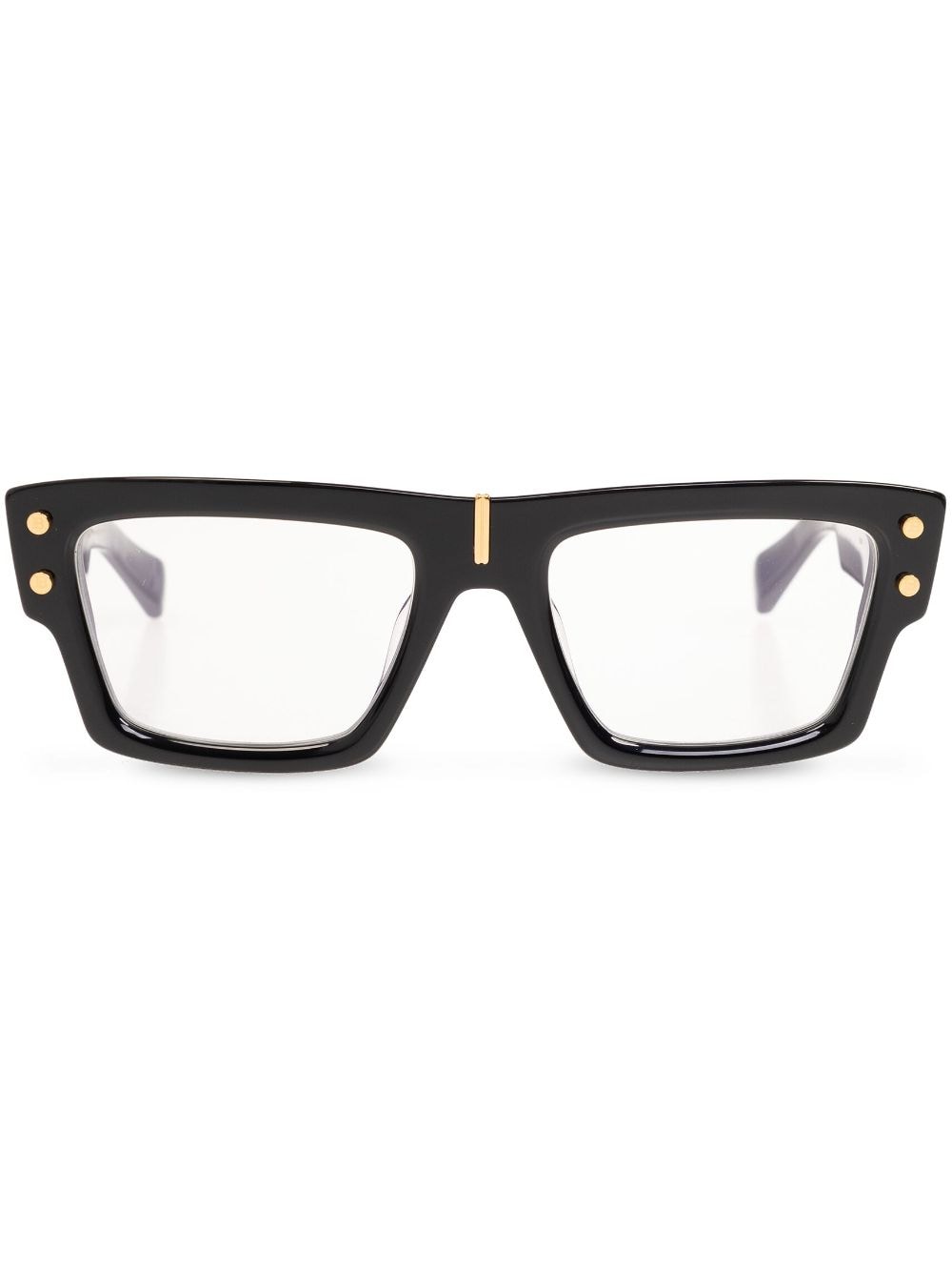 Balmain Eyewear Sonnenbrille mit eckigem Gestell - Schwarz von Balmain Eyewear