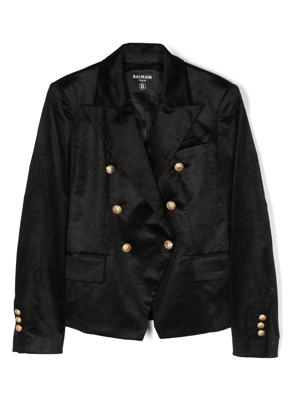 Balmain Kids Doppelreihiger Cordblazer - Schwarz von Balmain Kids