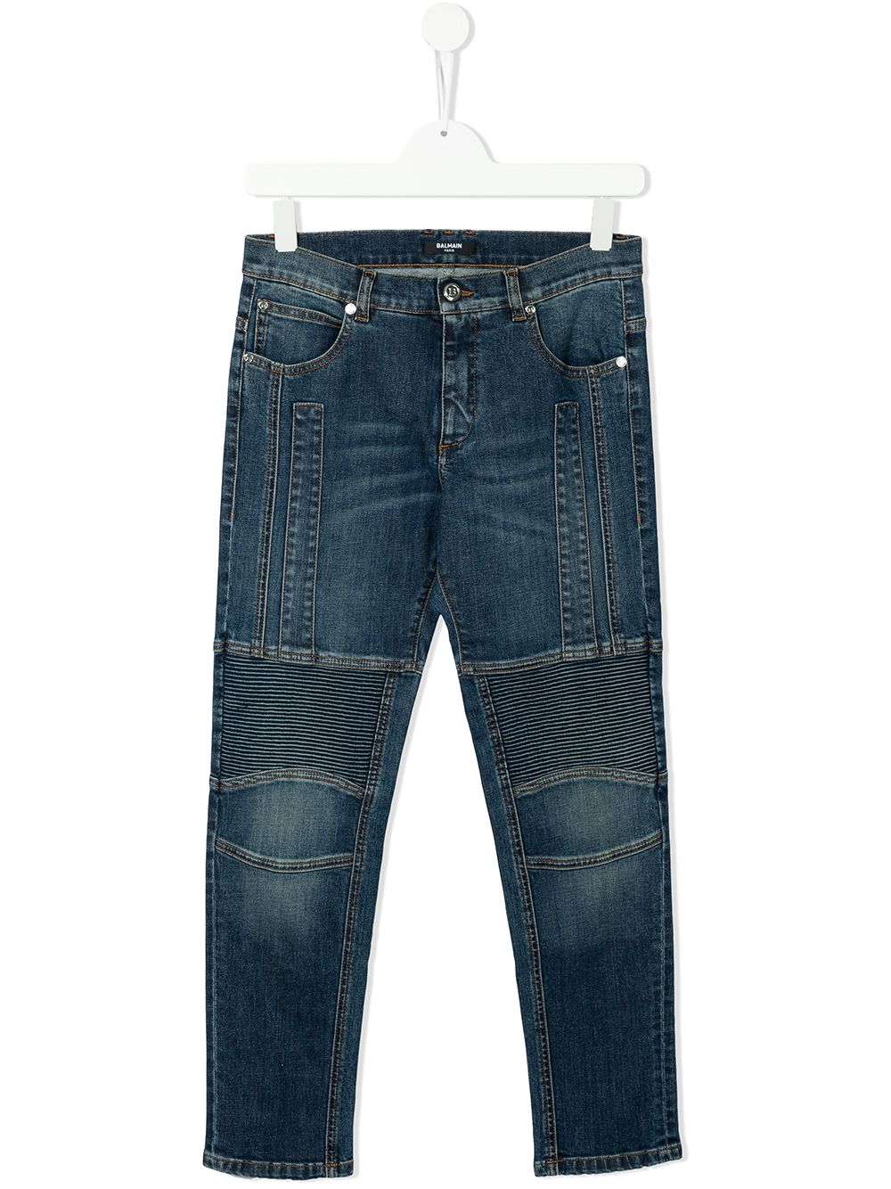 Balmain Kids Halbhohe TEEN Slim-Fit-Jeans - Blau von Balmain Kids