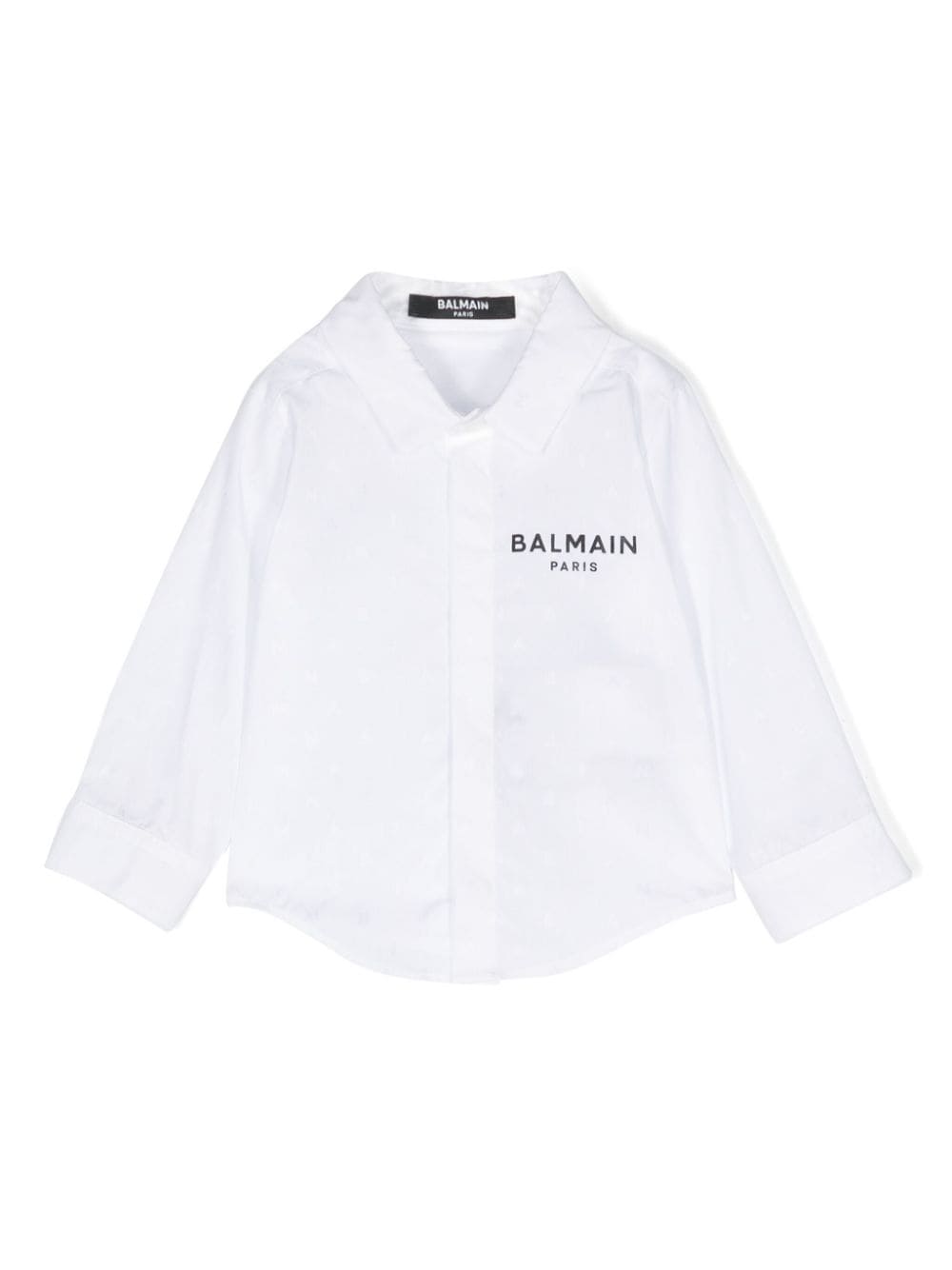 Balmain Kids Hemd aus Monogramm-Jacquard - Weiß von Balmain Kids