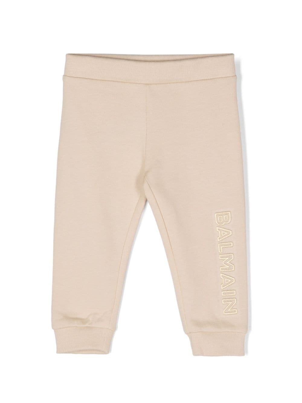 Balmain Kids Hose mit Logo-Prägung - Nude von Balmain Kids