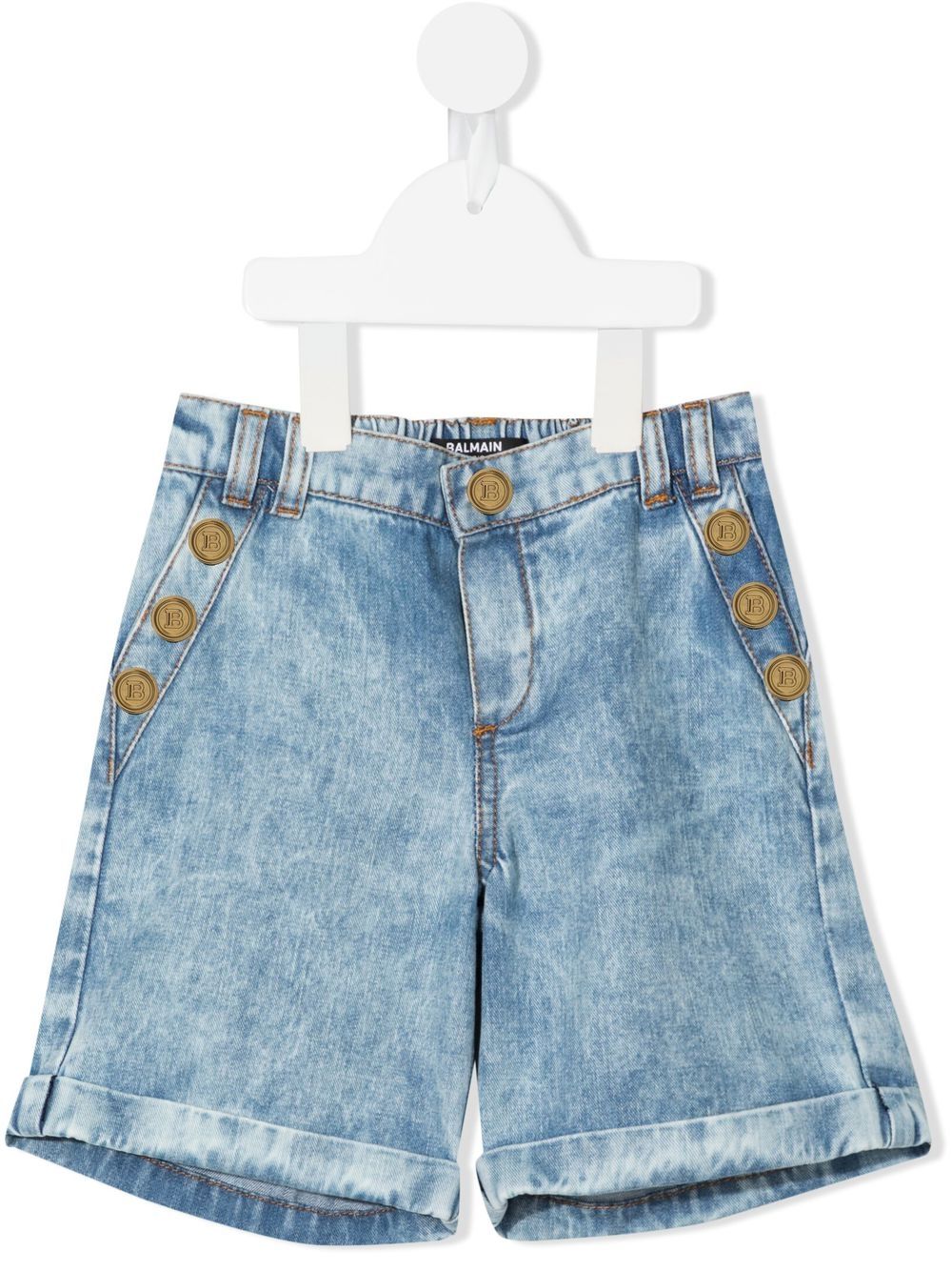 Balmain Kids Jeans-Shorts mit Knöpfen - Blau von Balmain Kids