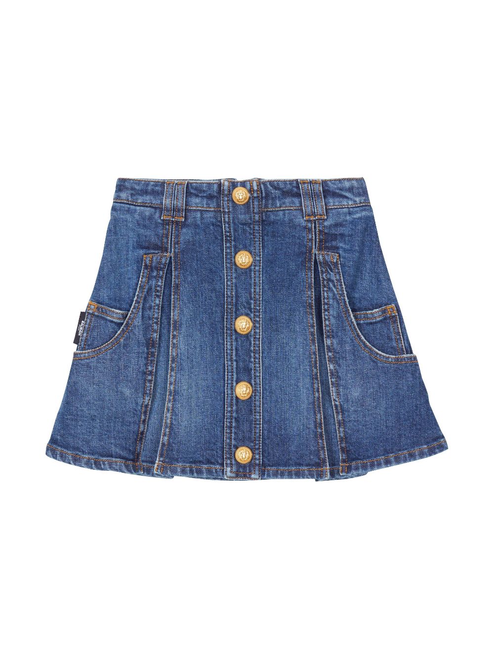 Balmain Kids Jeansrock im Skater-Look - Blau von Balmain Kids