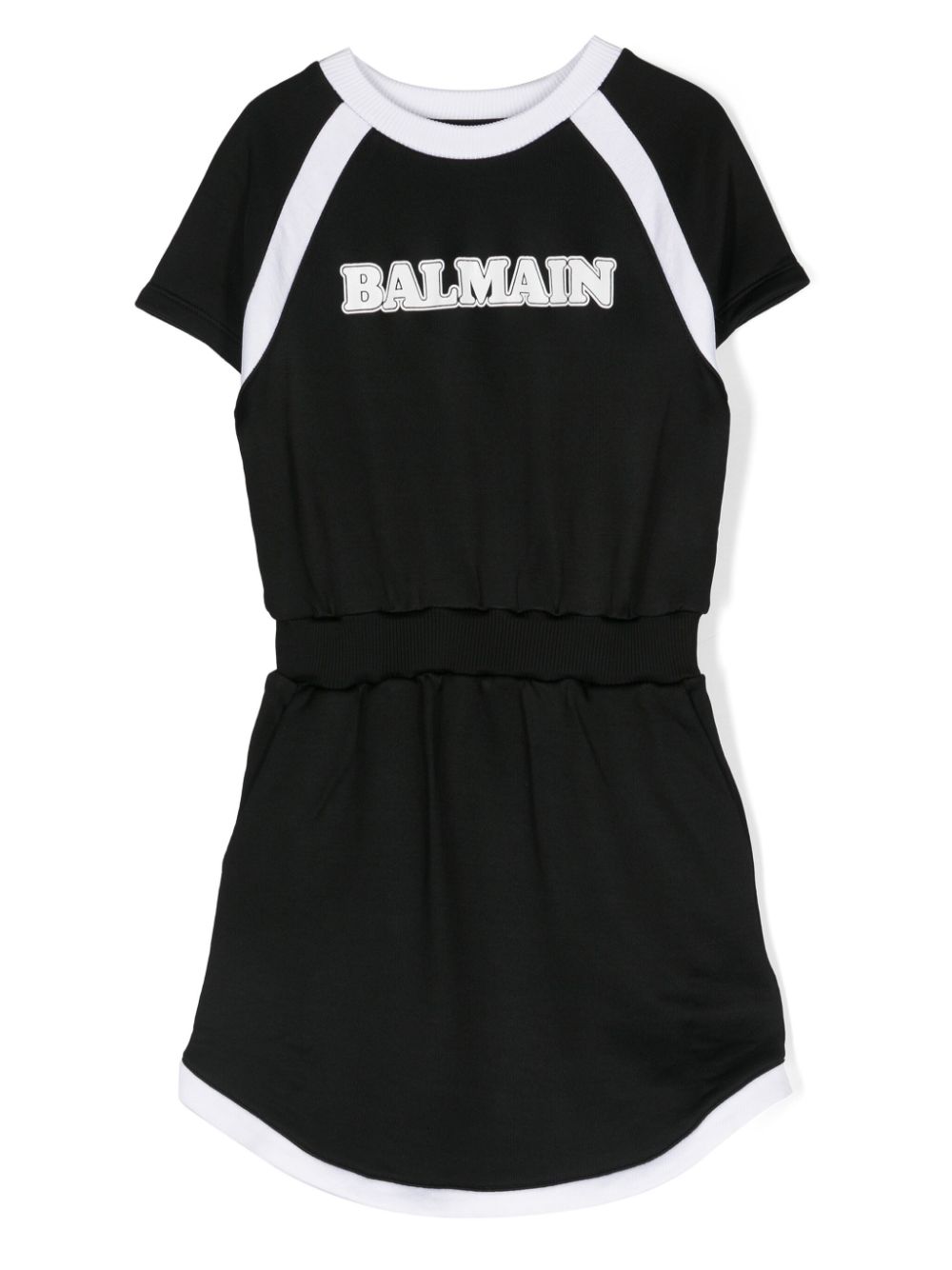 Balmain Kids Kleid mit Logo-Print - Schwarz von Balmain Kids