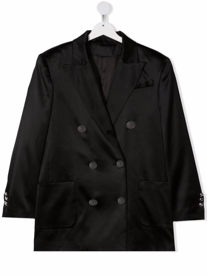 Balmain Kids Sakko mit steigendem Revers - Schwarz von Balmain Kids