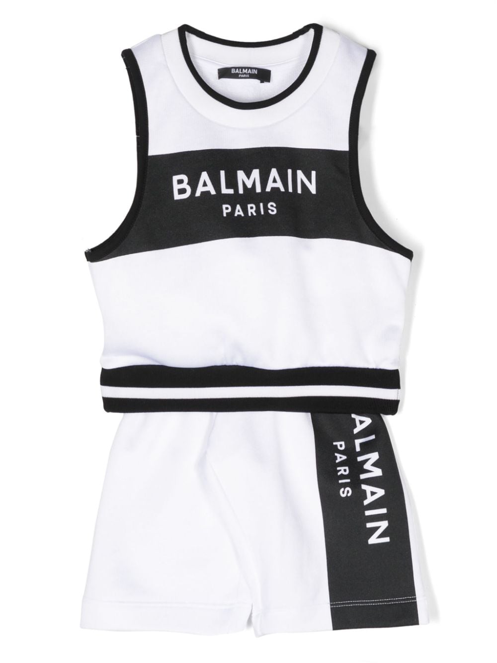 Balmain Kids Set aus T-Shirt und Shorts mit Logo - Schwarz von Balmain Kids