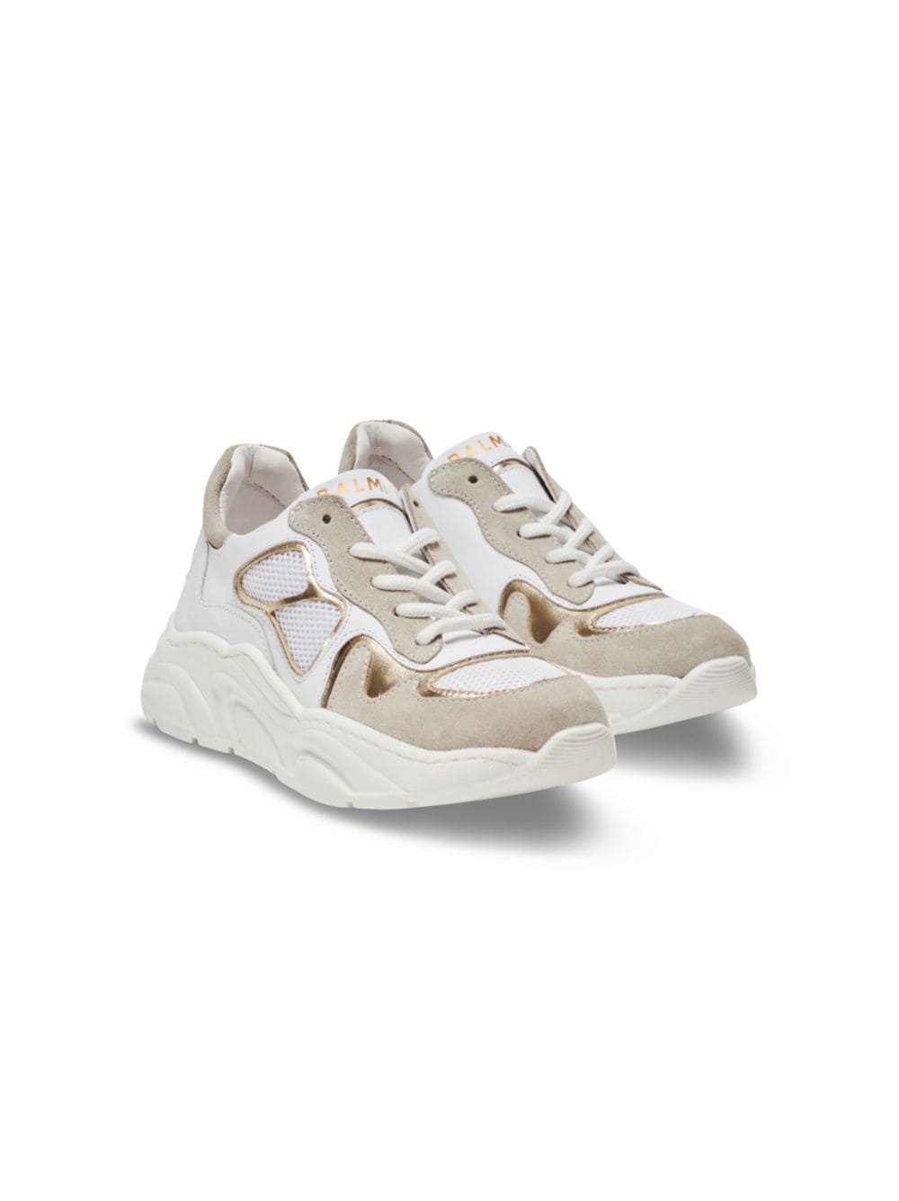 Balmain Kids Sneakers im Metallic-Look - Weiß von Balmain Kids