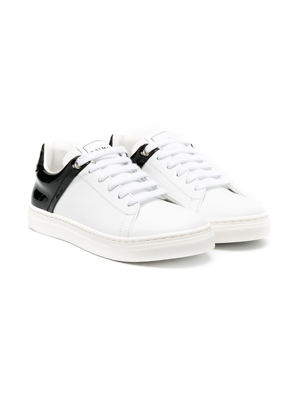 Balmain Kids Sneakers mit Kontrastferse - Weiß von Balmain Kids