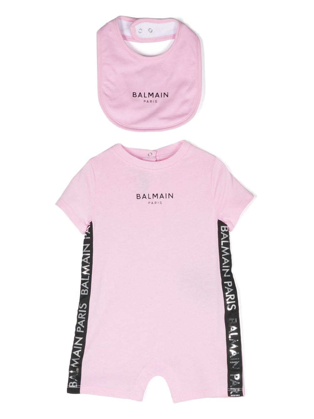 Balmain Kids Strampler-Set mit Logo-Print - Rosa von Balmain Kids