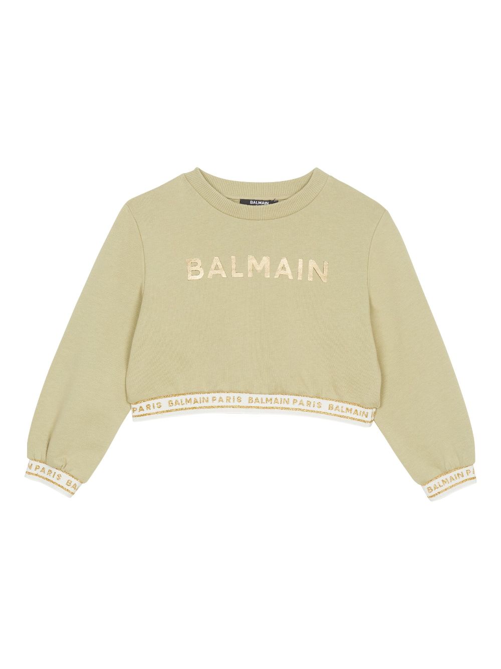 Balmain Kids Sweatshirt mit Logo-Print - Grün von Balmain Kids