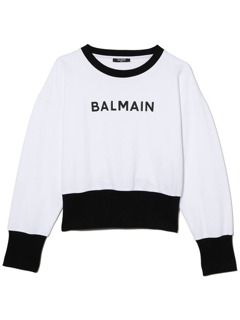 Balmain Kids Sweatshirt mit Logo-Print - Weiß von Balmain Kids