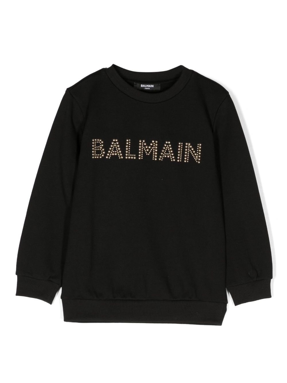 Balmain Kids Sweatshirt mit Logo-Verzierung - Schwarz von Balmain Kids