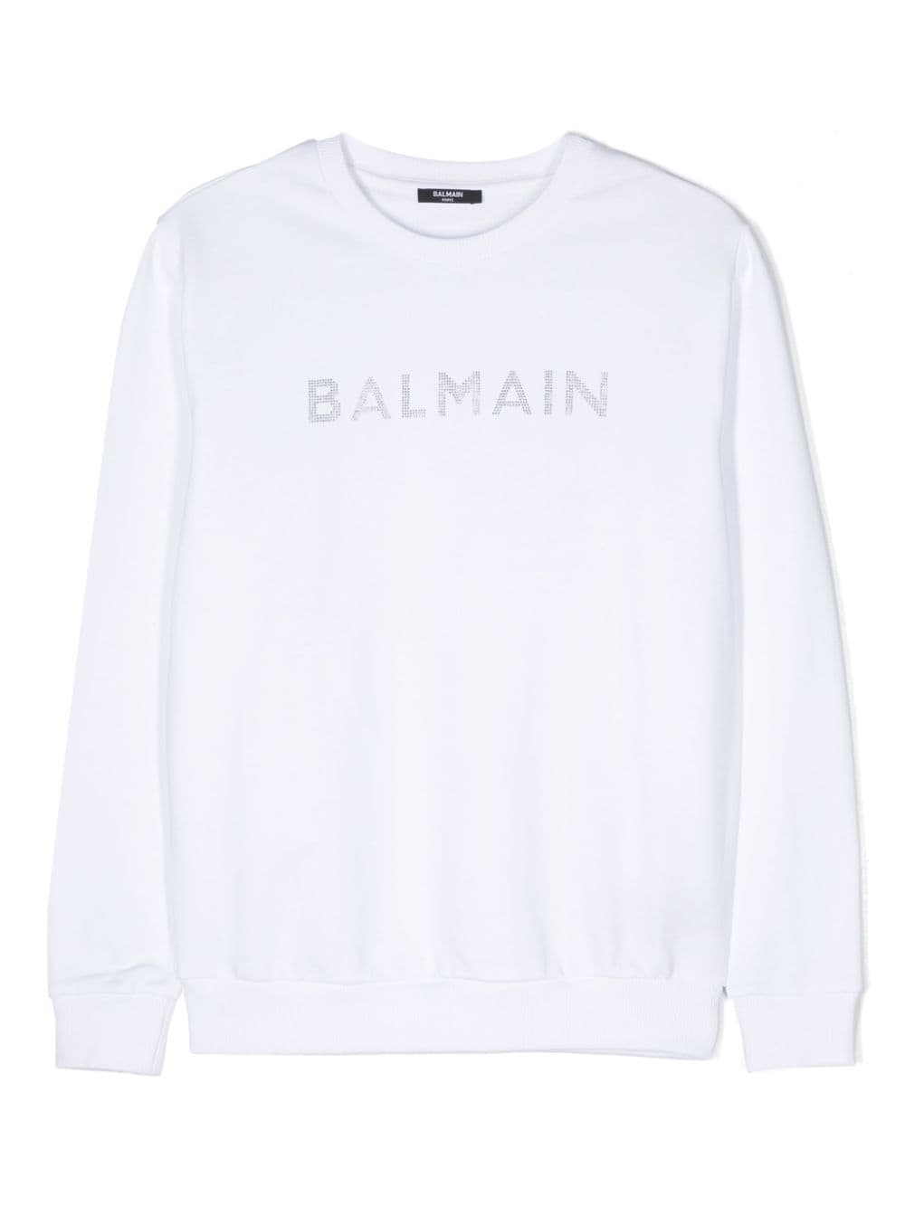 Balmain Kids Sweatshirt mit Logo-Verzierung - Weiß von Balmain Kids