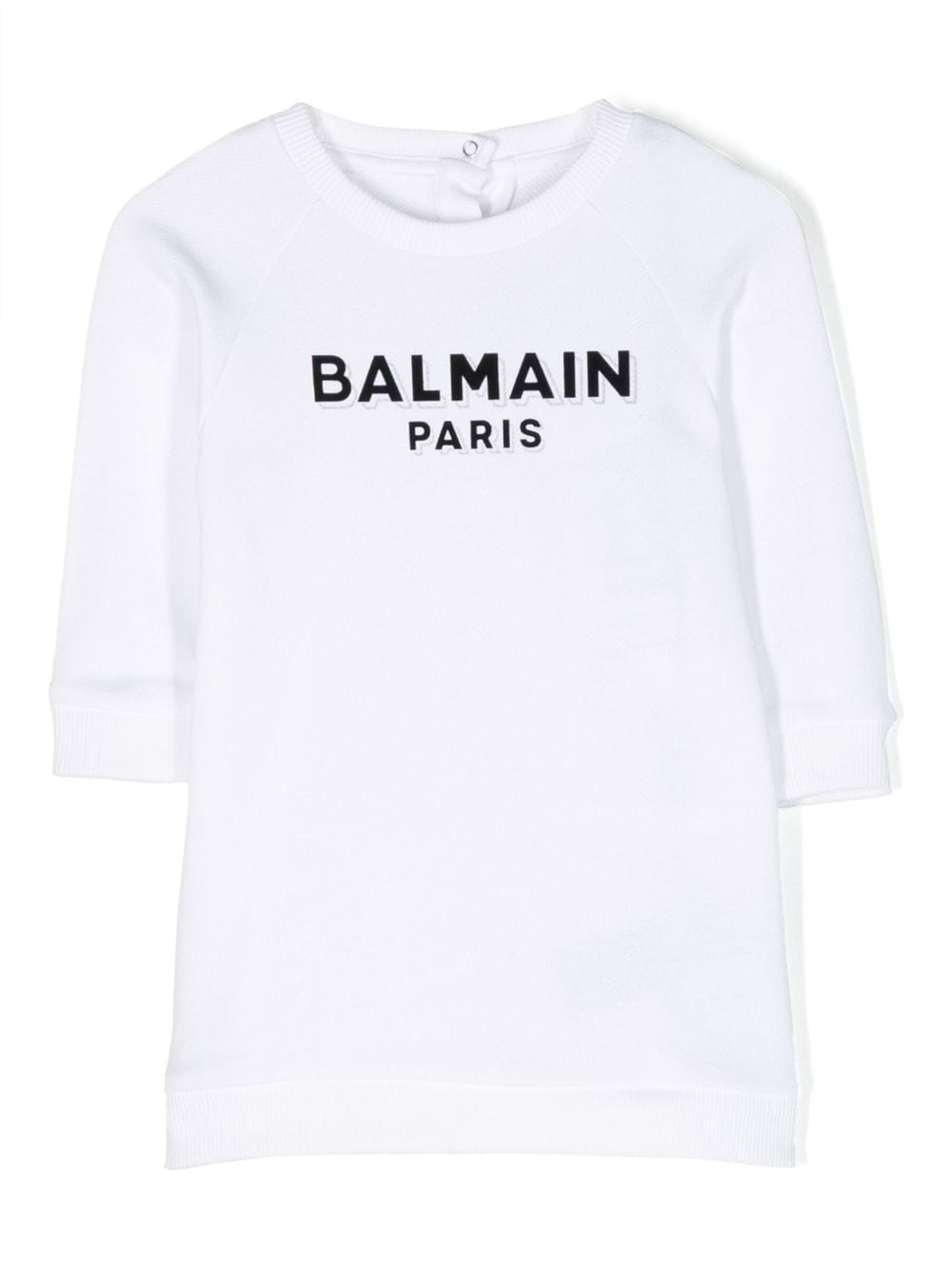 Balmain Kids Sweatshirtkleid mit Logo-Print - Weiß von Balmain Kids