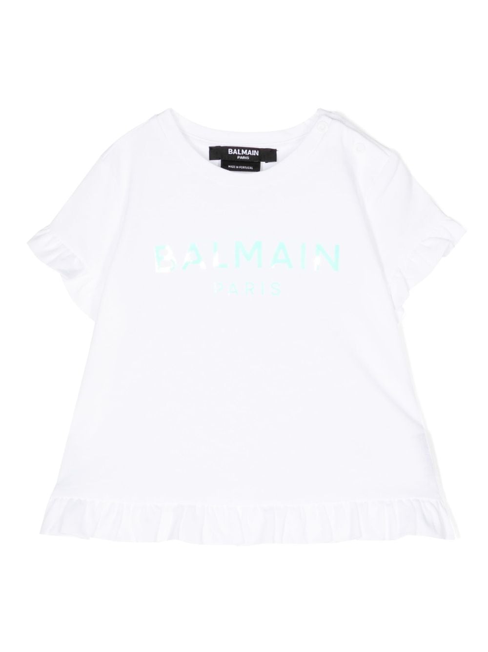 Balmain Kids T-Shirt mit Logo-Print - Weiß von Balmain Kids