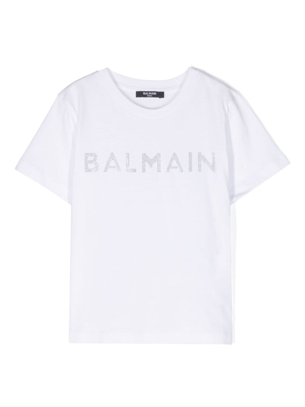 Balmain Kids T-Shirt mit Logo-Verzierung - Weiß von Balmain Kids