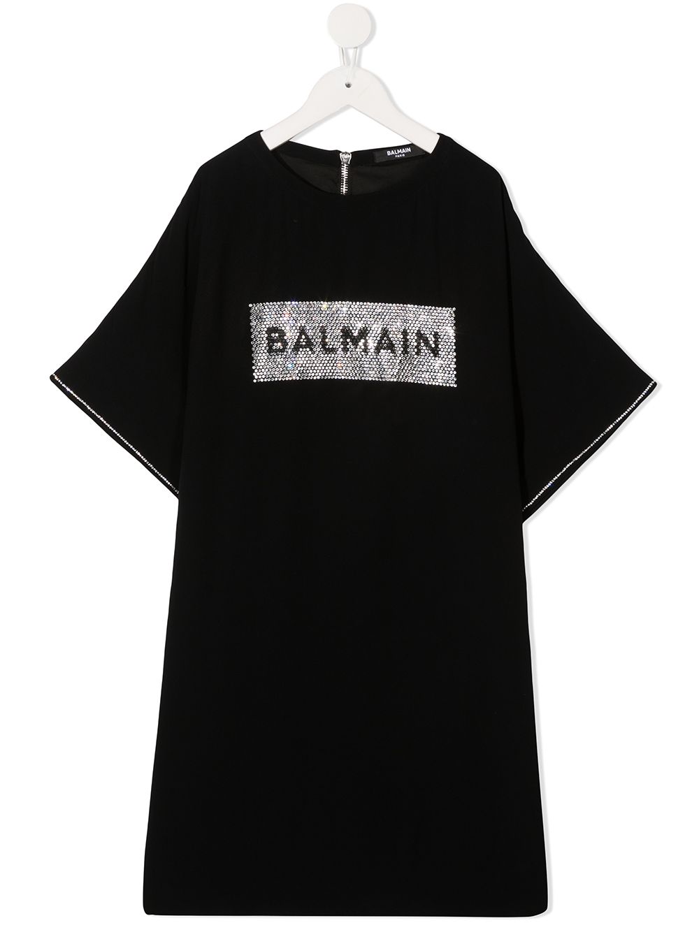 Balmain Kids T-Shirtkleid mit Logo-Applikation - Schwarz von Balmain Kids