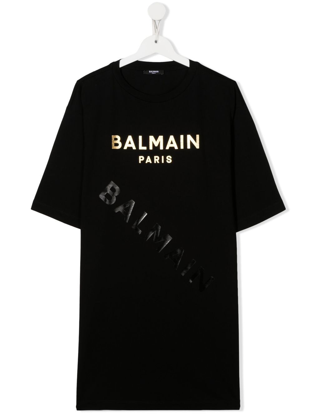 Balmain Kids T-Shirtkleid mit Logo-Print - Schwarz von Balmain Kids