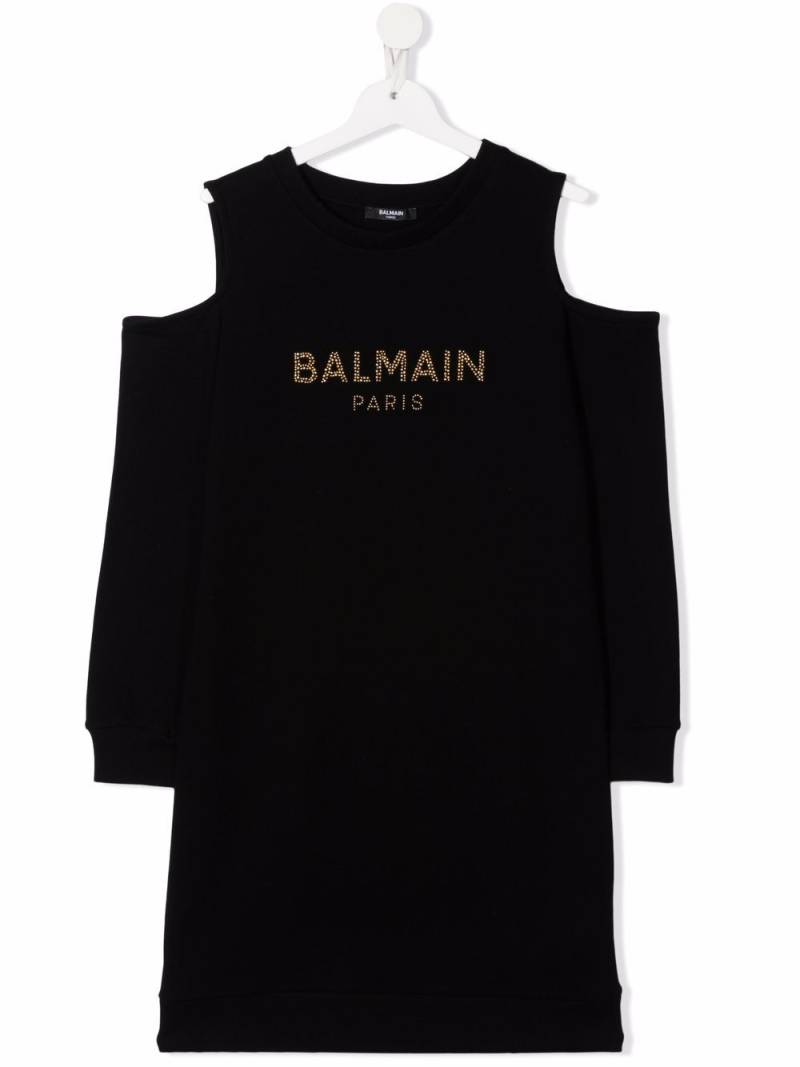 Balmain Kids TEEN Kleid mit Cut-Outs - Schwarz von Balmain Kids