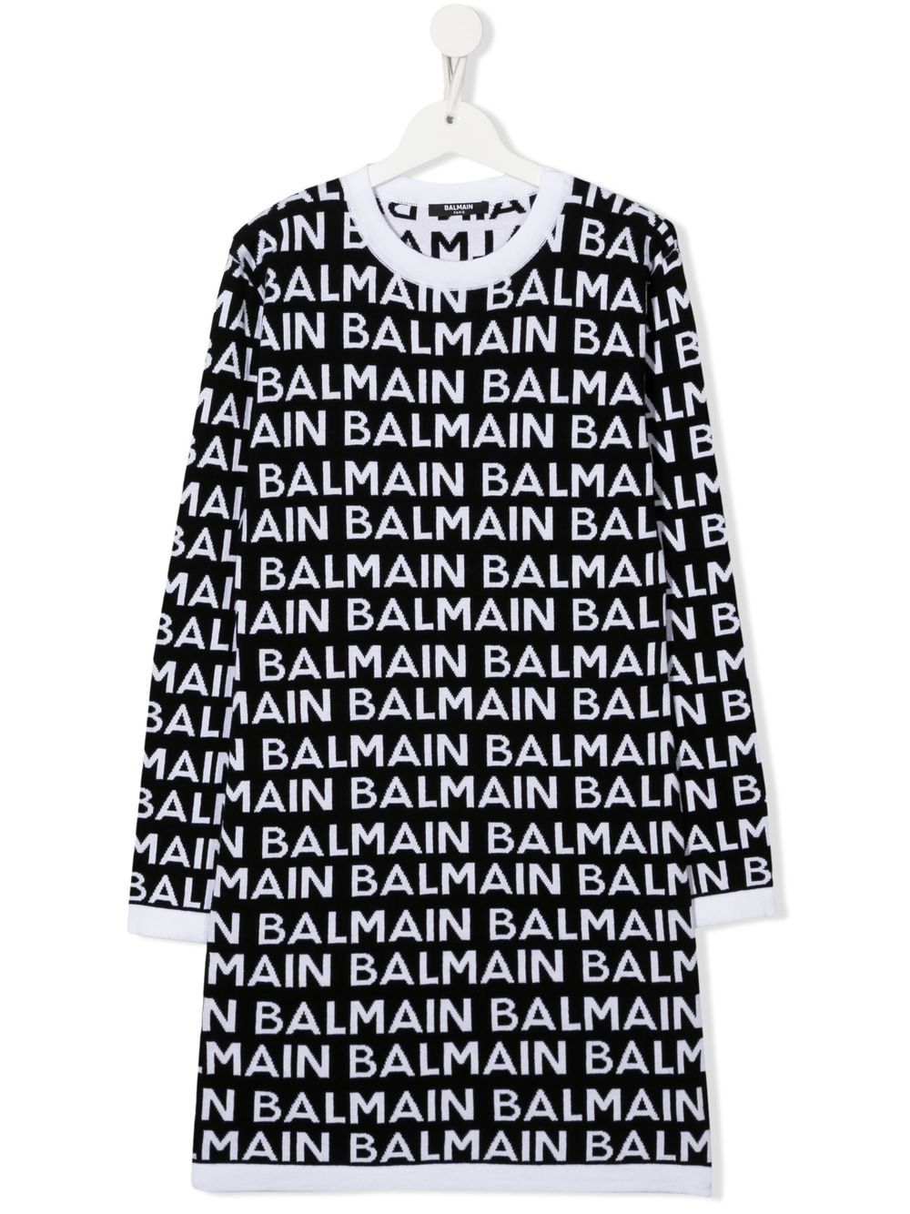 Balmain Kids TEEN Kleid mit Logo-Print - Weiß von Balmain Kids