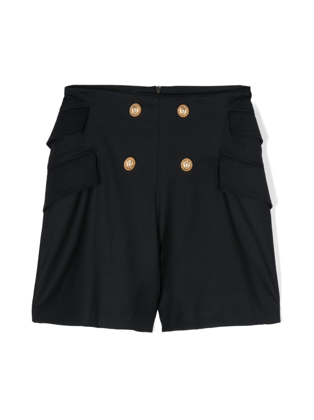 Balmain Kids Twill-Shorts mit Zierknöpfen - Blau von Balmain Kids