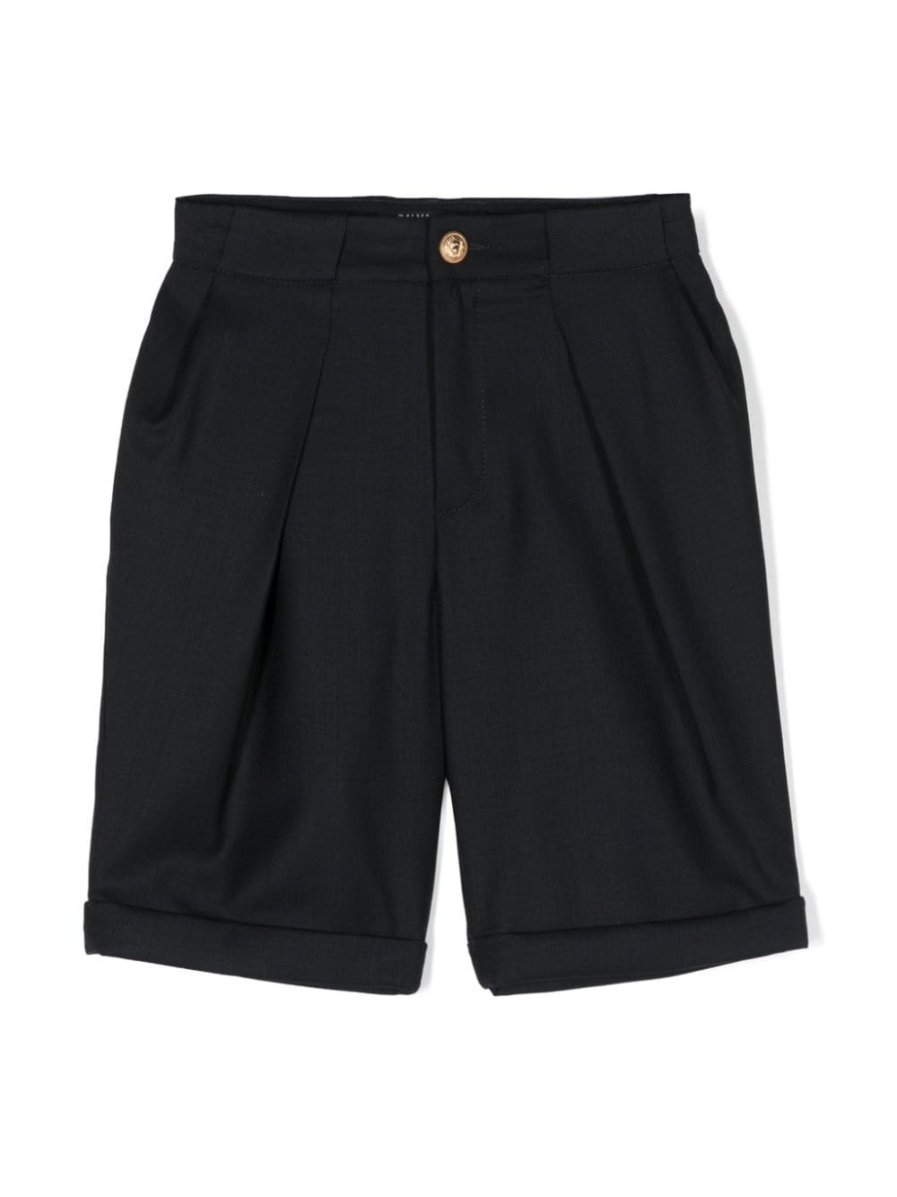 Balmain Kids Wollshorts mit Umschlag - Blau von Balmain Kids