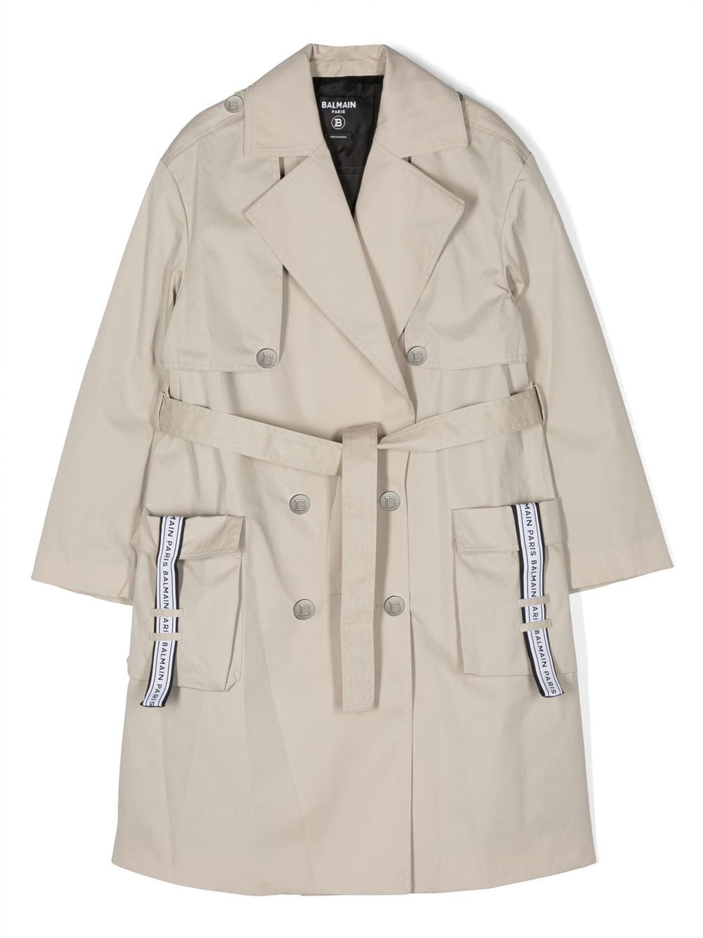 Balmain Kids Trenchcoat mit Gürtel - Nude von Balmain Kids