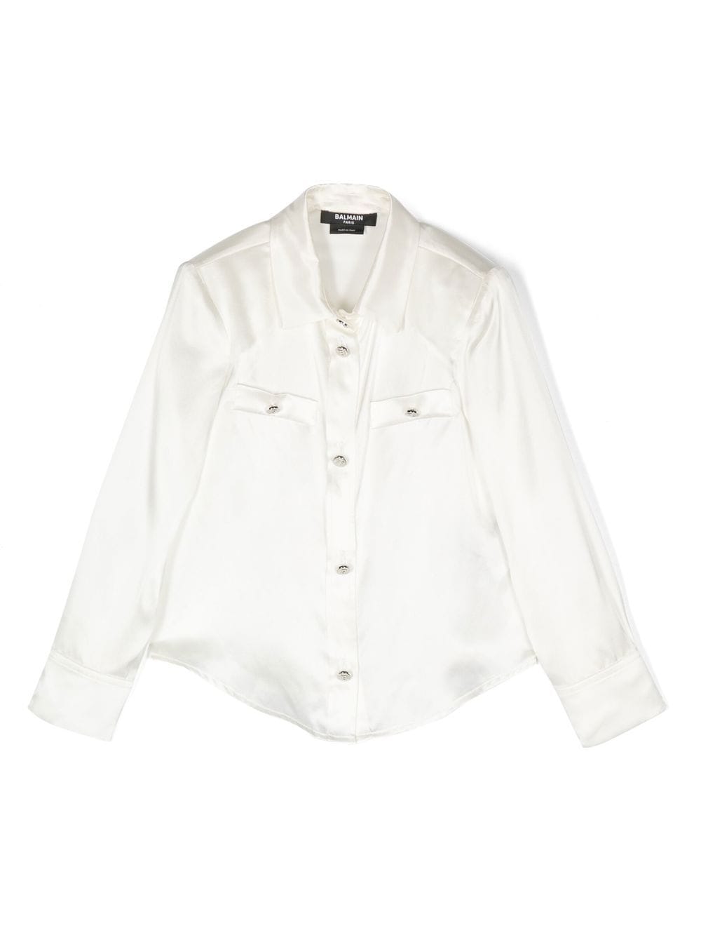 Balmain Kids Hemd aus Seidensatin - Weiß von Balmain Kids