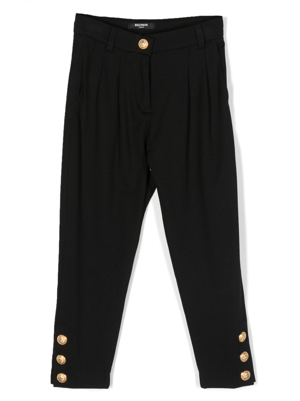 Balmain Kids Hose mit hohem Bund - Schwarz von Balmain Kids