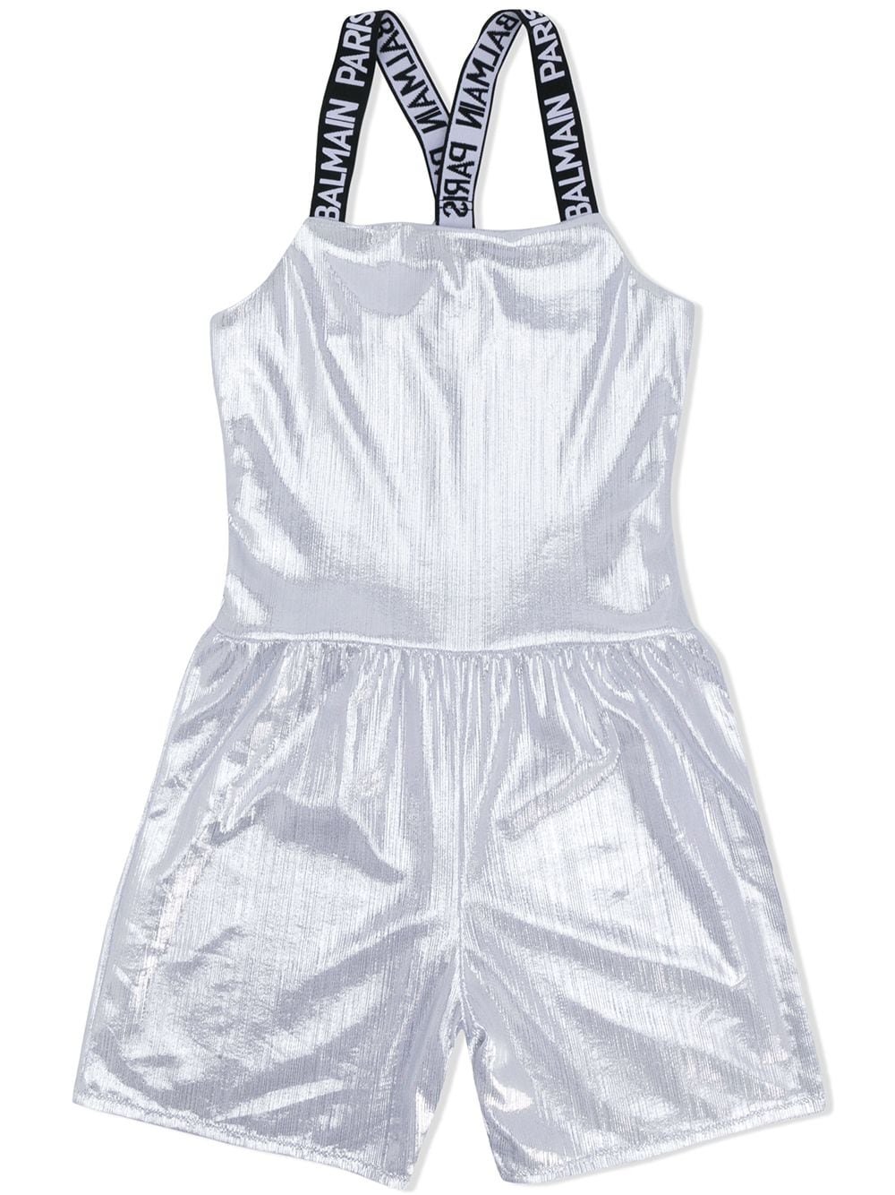 Balmain Kids Playsuit mit Logo - Silber von Balmain Kids