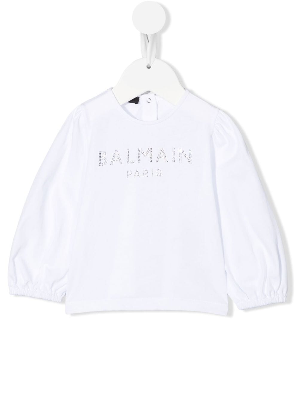 Balmain Kids T-Shirt mit Kristallen - Weiß von Balmain Kids