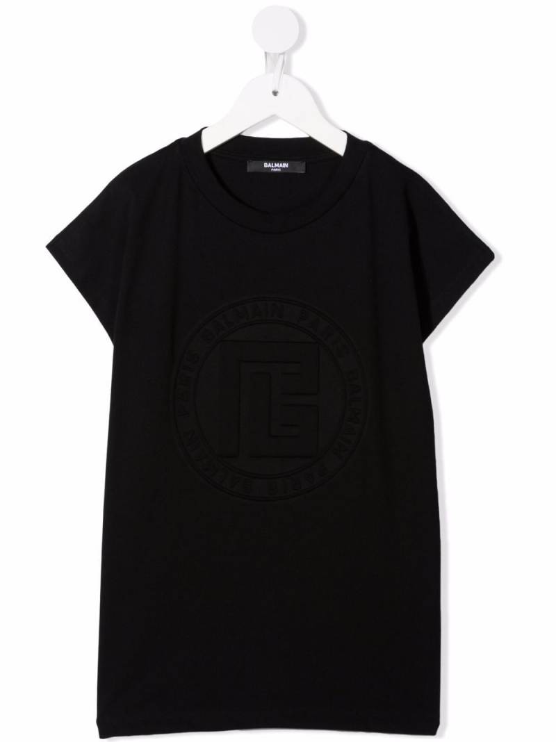 Balmain Kids T-Shirt mit Logo-Prägung - Schwarz von Balmain Kids