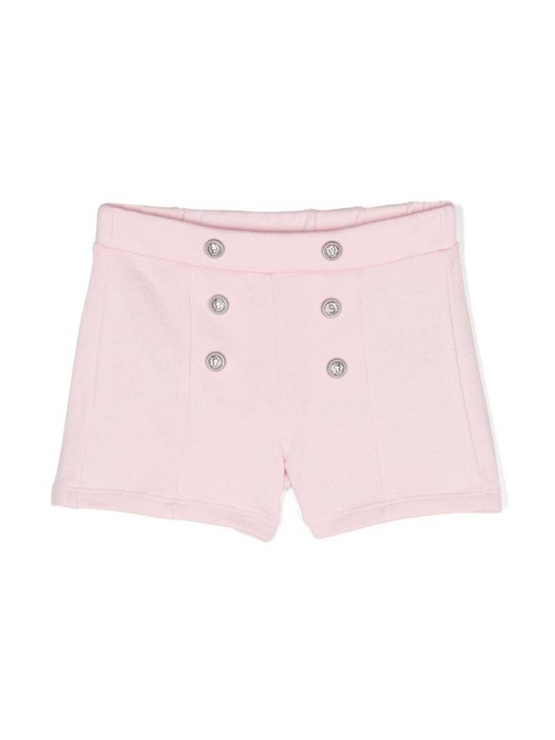 Balmain Kids Shorts mit Zierknöpfen - Rosa von Balmain Kids