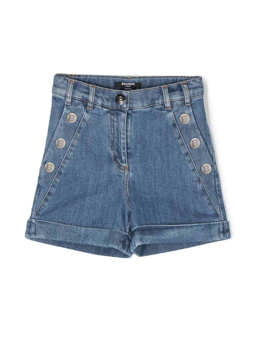 Balmain Kids Jeans-Shorts mit Zierknöpfen - Blau von Balmain Kids