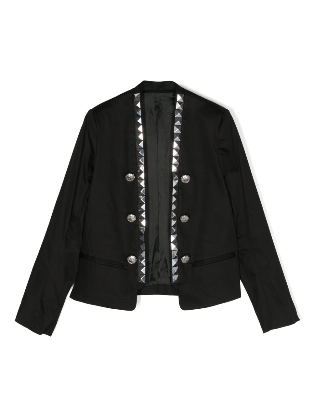 Balmain Kids Doppelreihiges Sakko mit Verzierung - Schwarz von Balmain Kids