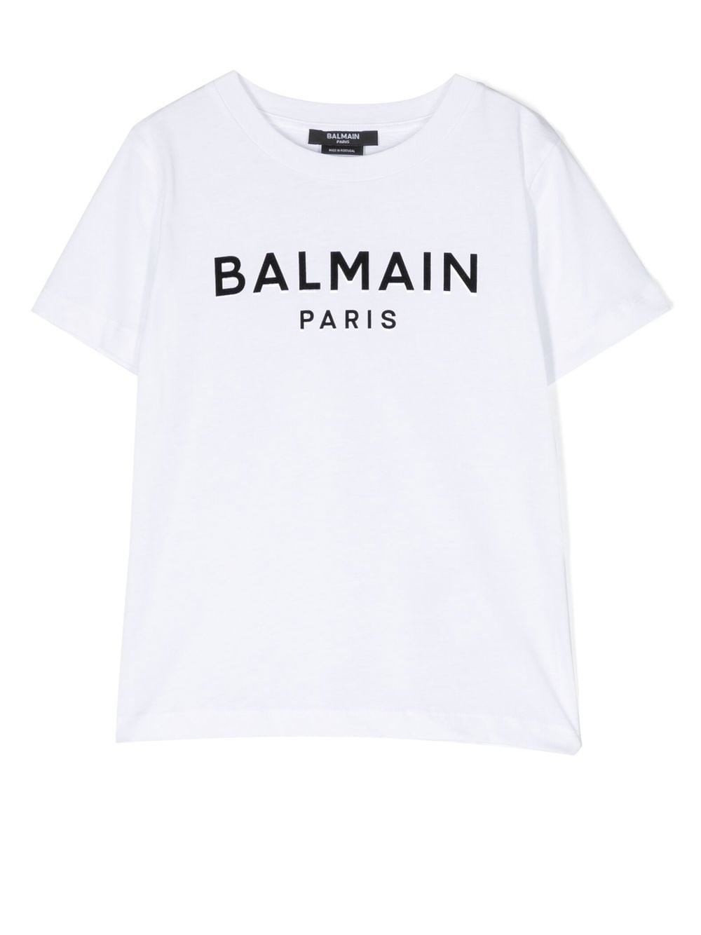 Balmain Kids T-Shirt mit geflocktem Logo - Weiß von Balmain Kids