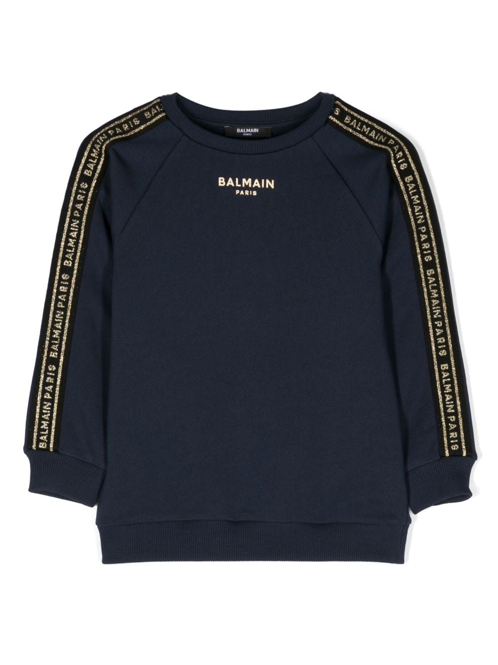 Balmain Kids Sweatshirt mit Logo in Glitter-Optik - Blau von Balmain Kids