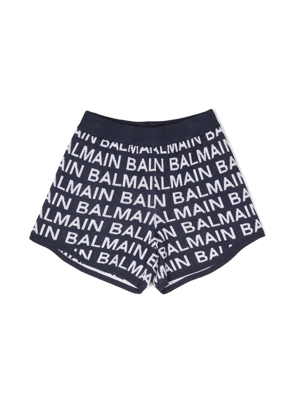 Balmain Kids Intarsien-Shorts mit Logo - Blau von Balmain Kids