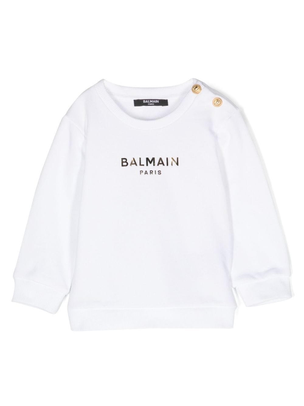 Balmain Kids Sweatshirt mit Logo-Applikation - Weiß von Balmain Kids