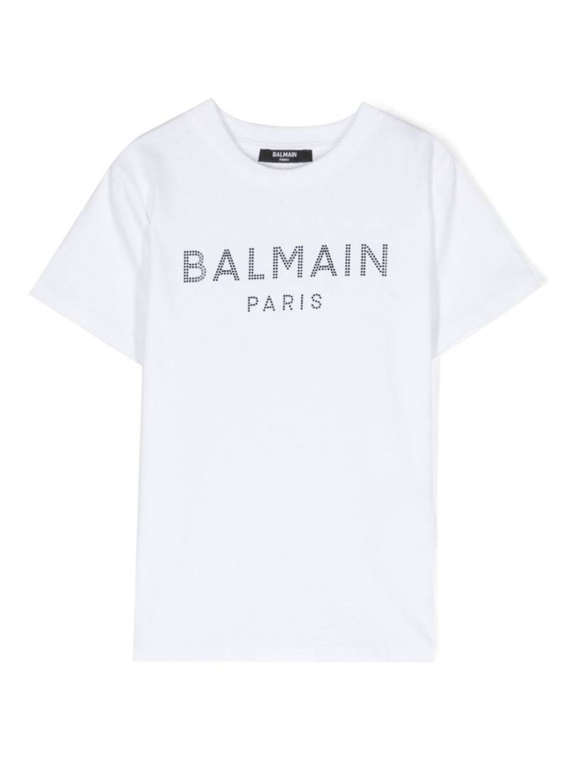 Balmain Kids T-Shirt mit Logo-Verzierung - Weiß von Balmain Kids