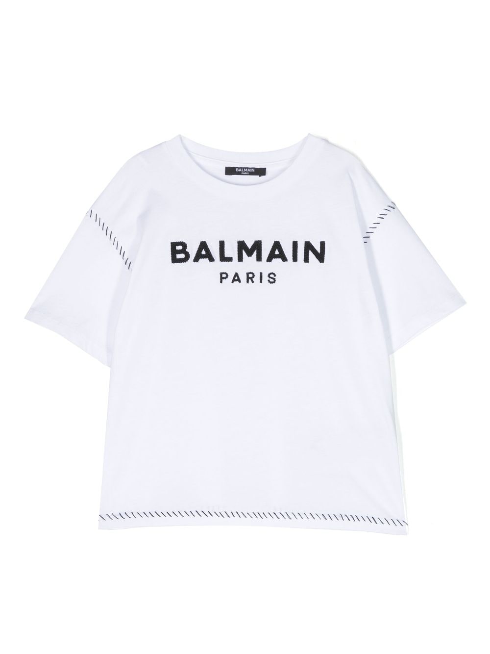 Balmain Kids T-Shirt mit Logo-Stickerei - Weiß von Balmain Kids