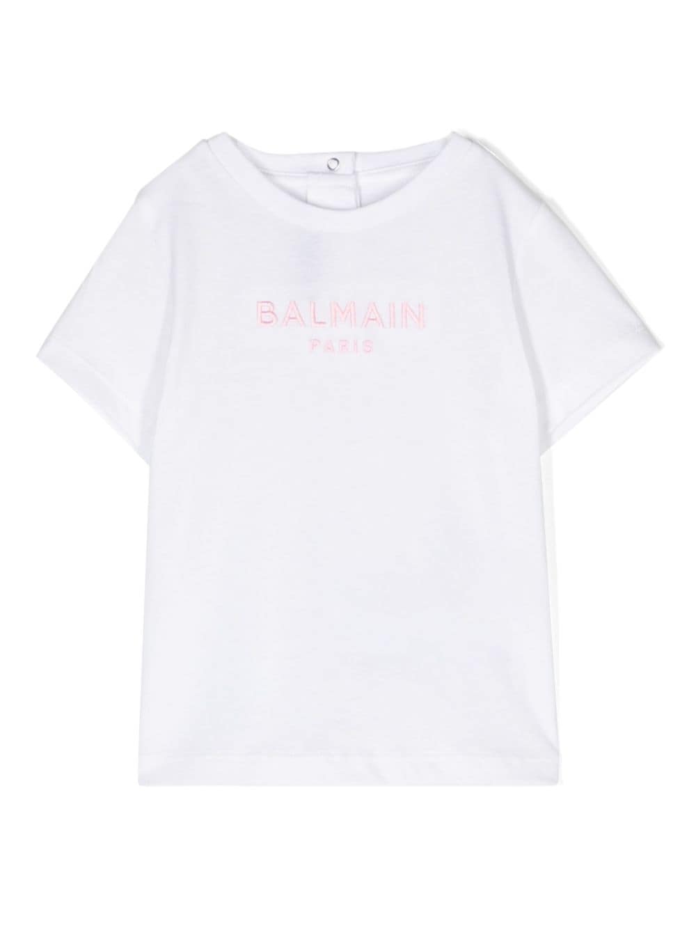 Balmain Kids T-Shirt mit Logo-Stickerei - Weiß von Balmain Kids