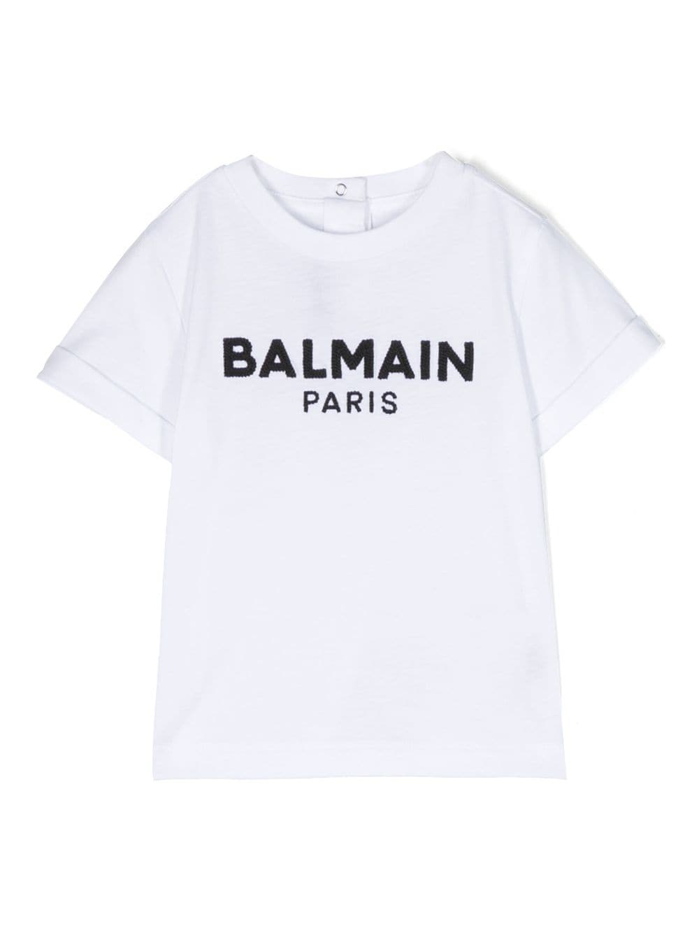 Balmain Kids T-Shirt mit Logo-Stickerei - Weiß von Balmain Kids