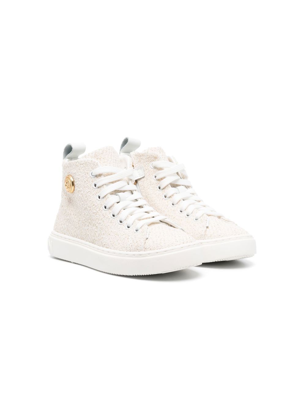 Balmain Kids High-Top-Sneakers mit Logo - Weiß von Balmain Kids