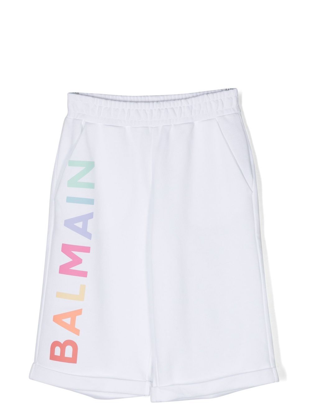 Balmain Kids Bermudas mit Logo-Print - Weiß von Balmain Kids